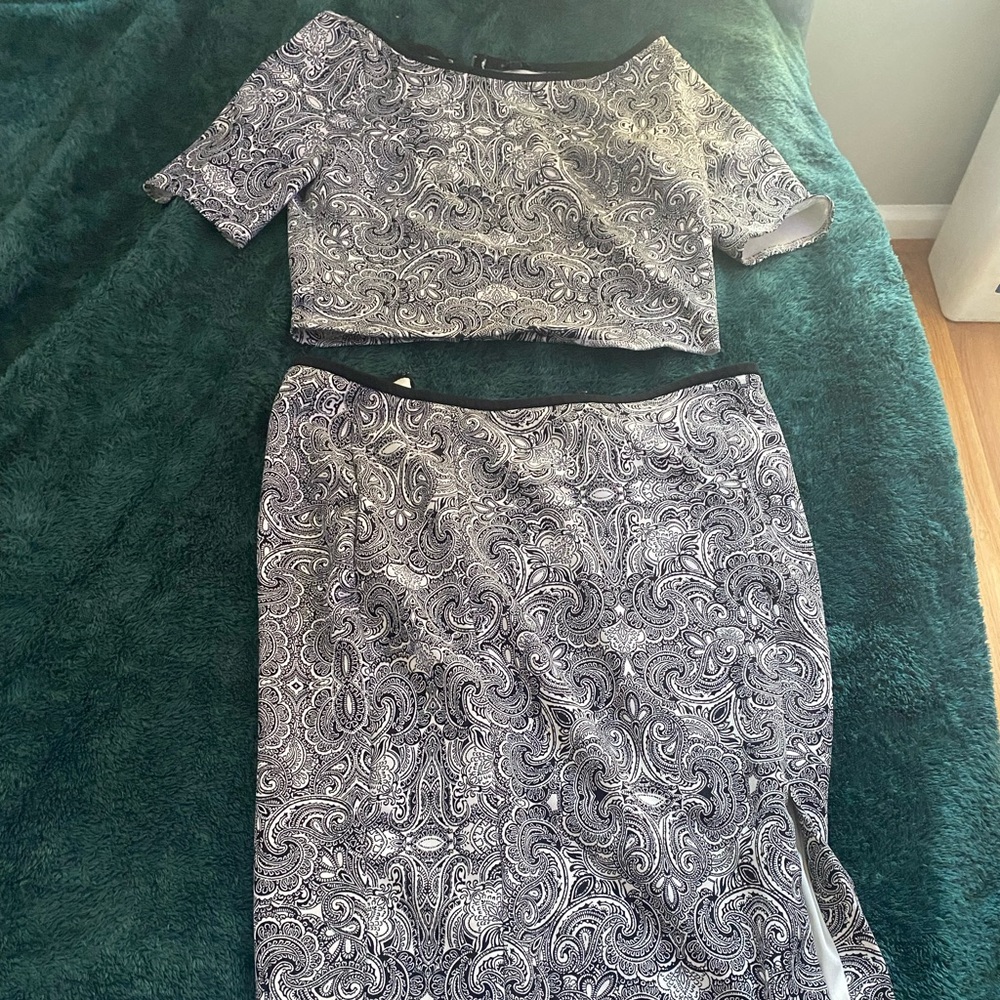 Express/ black and white two piece.